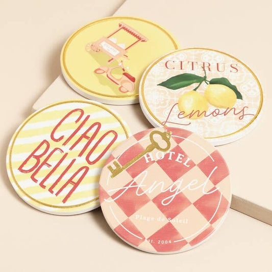 Set of 4 Ciao Coasters