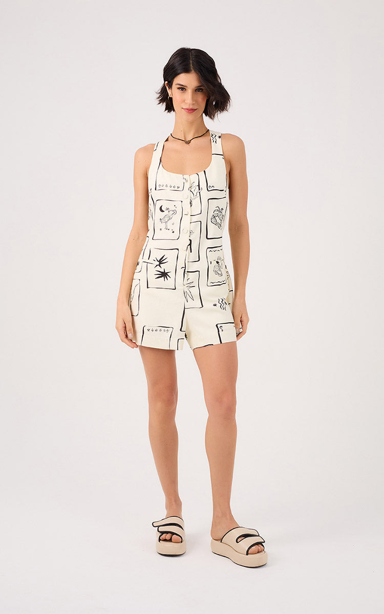 Lara Print Romper