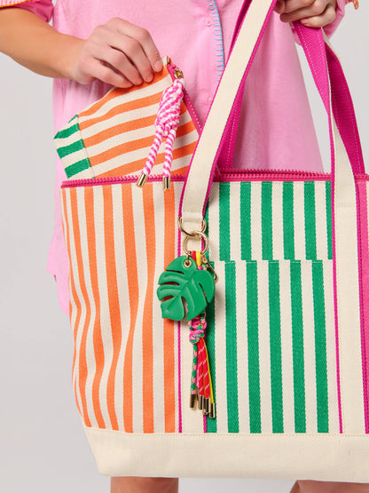 PALM LEAF BAG CHARM/KEY RING