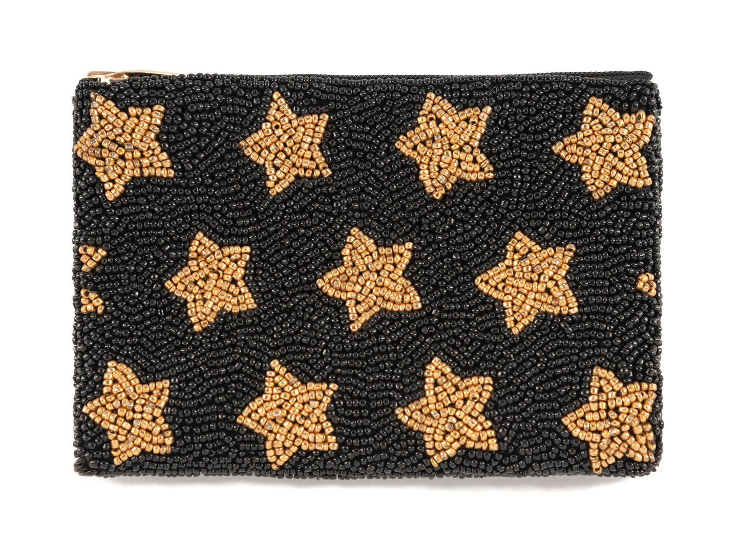 Stars Beaded Zip Pouch