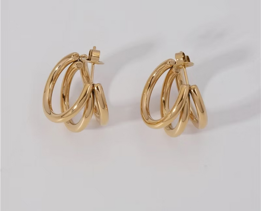 Small Triple Open Hampton Hoop