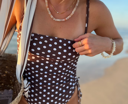 Taupe Gemstone Maeve Necklace