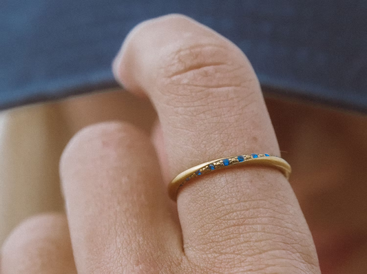 Thin Blue Margate Ring