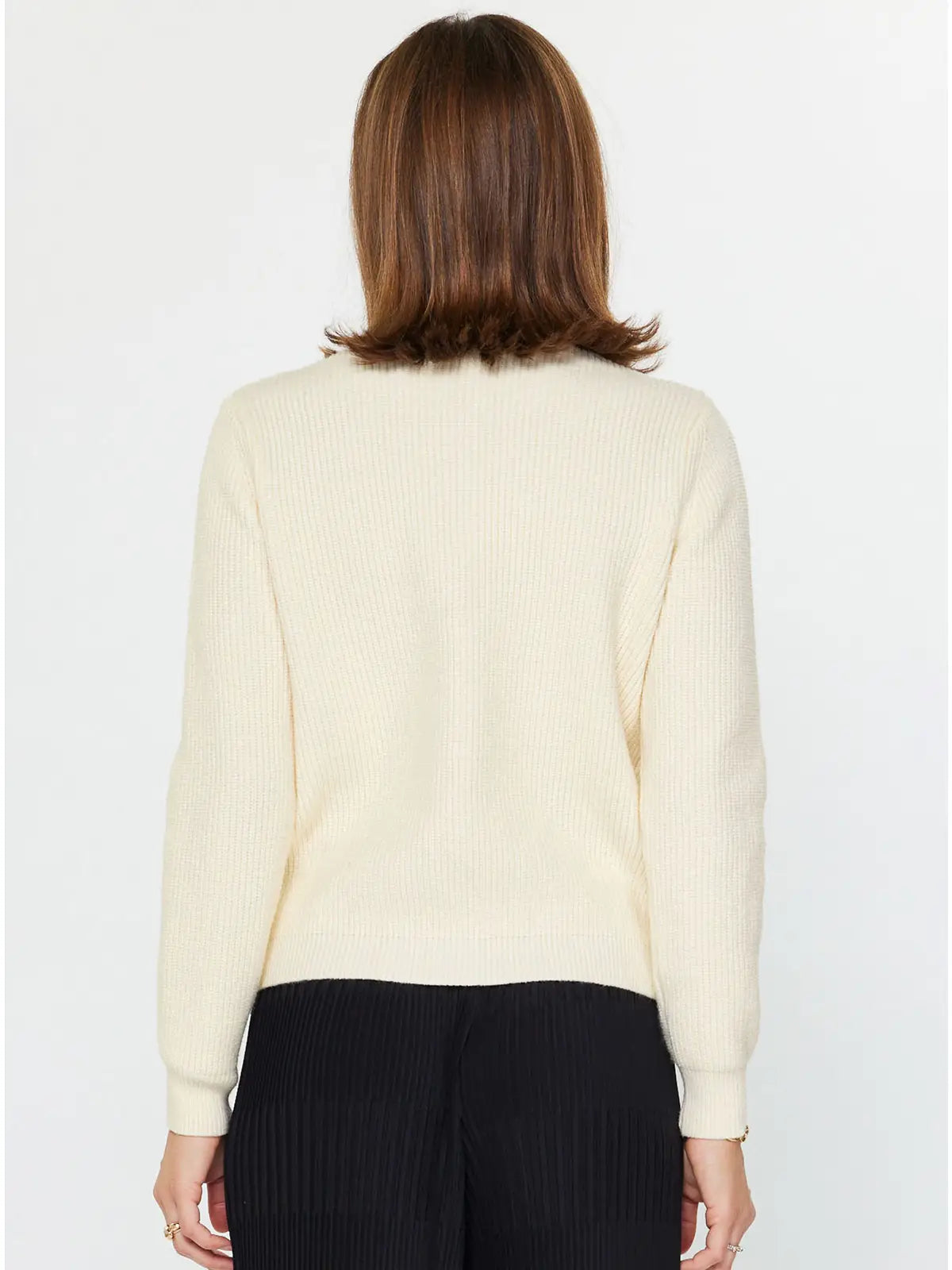 Crystal Beaded Detail Cardigan - Ivory