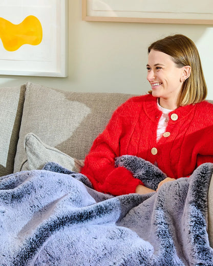 Luxury Indoor Lap Blanket with Waterproof Backing