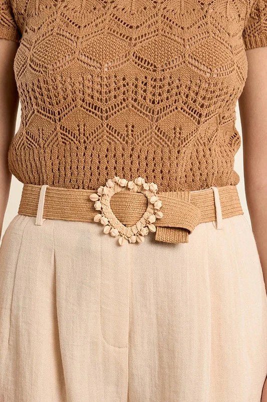 Beige Woven Belt