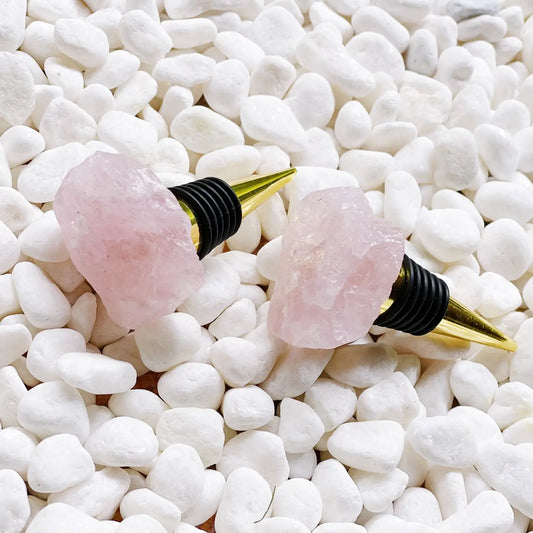 Rose Quartz Semi Precious Stone Wine Stopper