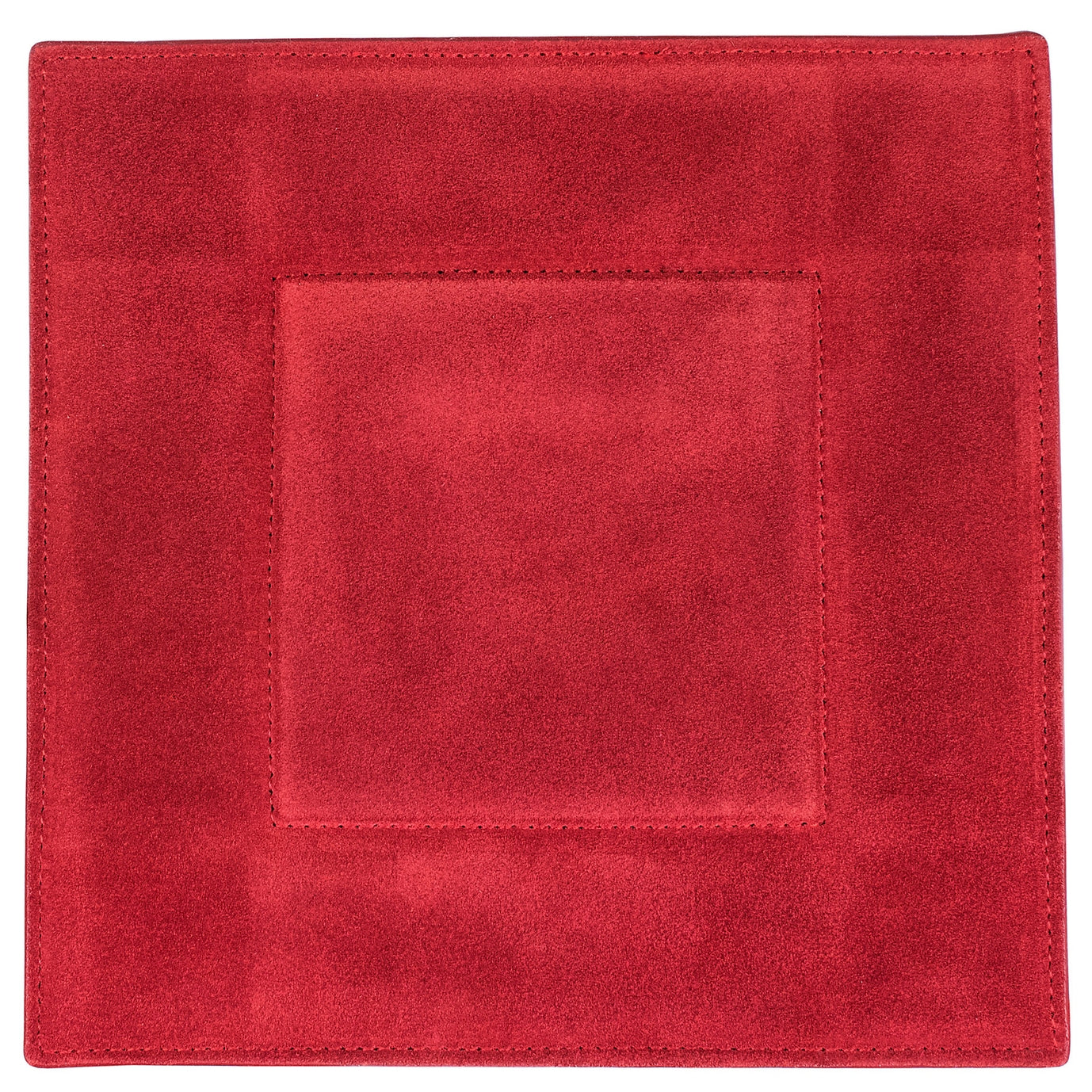 Red Suede Valet Tray