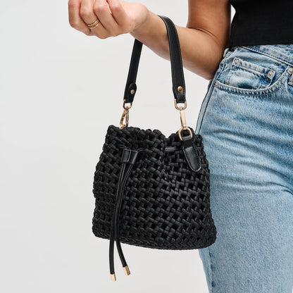 Black Essence Hand Woven Knot Crossbody