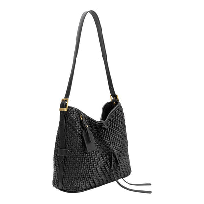 Black Recycled Vegan Leather Tote Bag