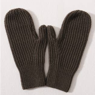 Olive Carmen Waffle Mittens