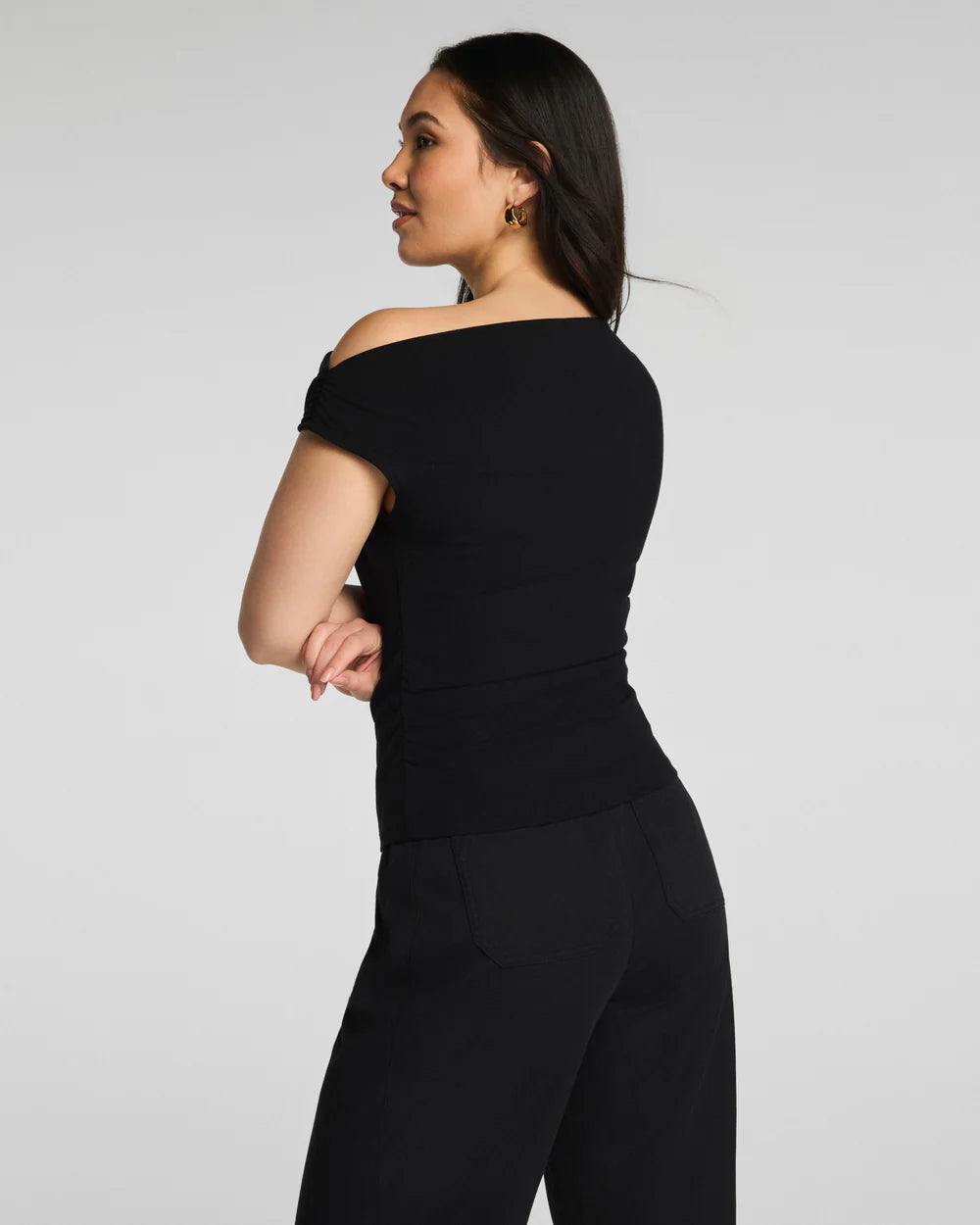 Ribbed Knit Off-The-Shoulder Top
