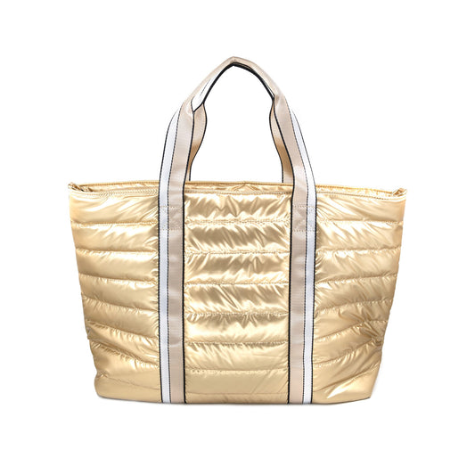 Gold Puffer Weekender