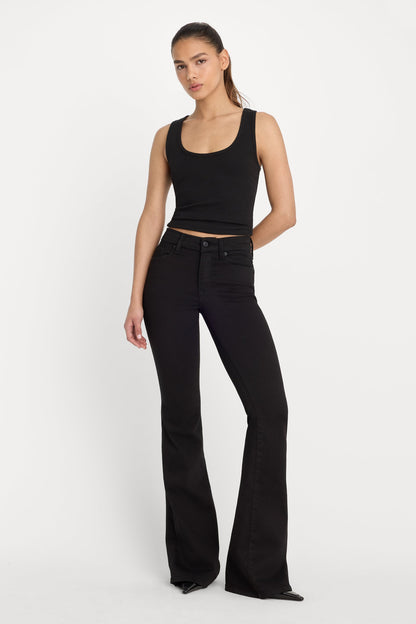 Black Never Fade Good Legs Flare Jeans