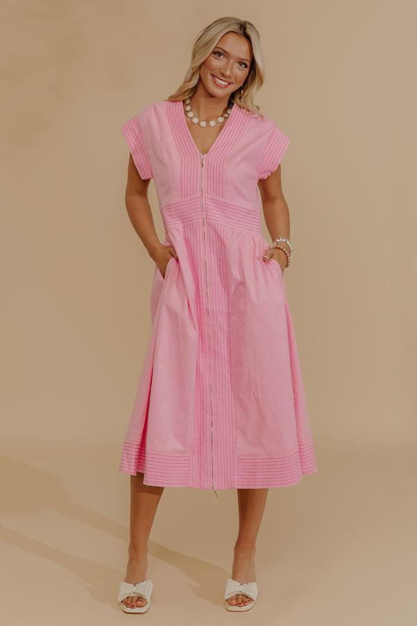 Pink Zipper Dress