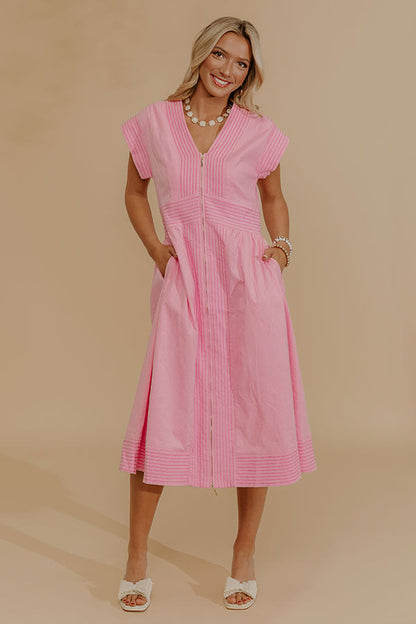Pink Zipper Dress