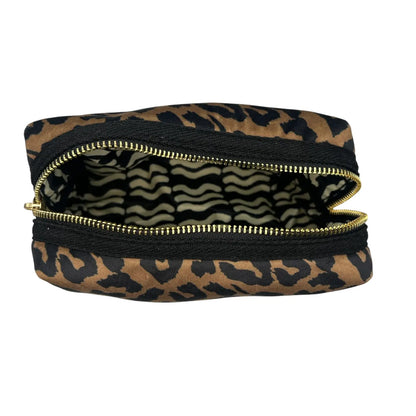 Leopard Print Makeup Bag & Sunray Pin