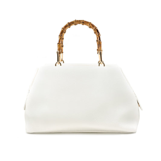 White Bamboo Handle Bag