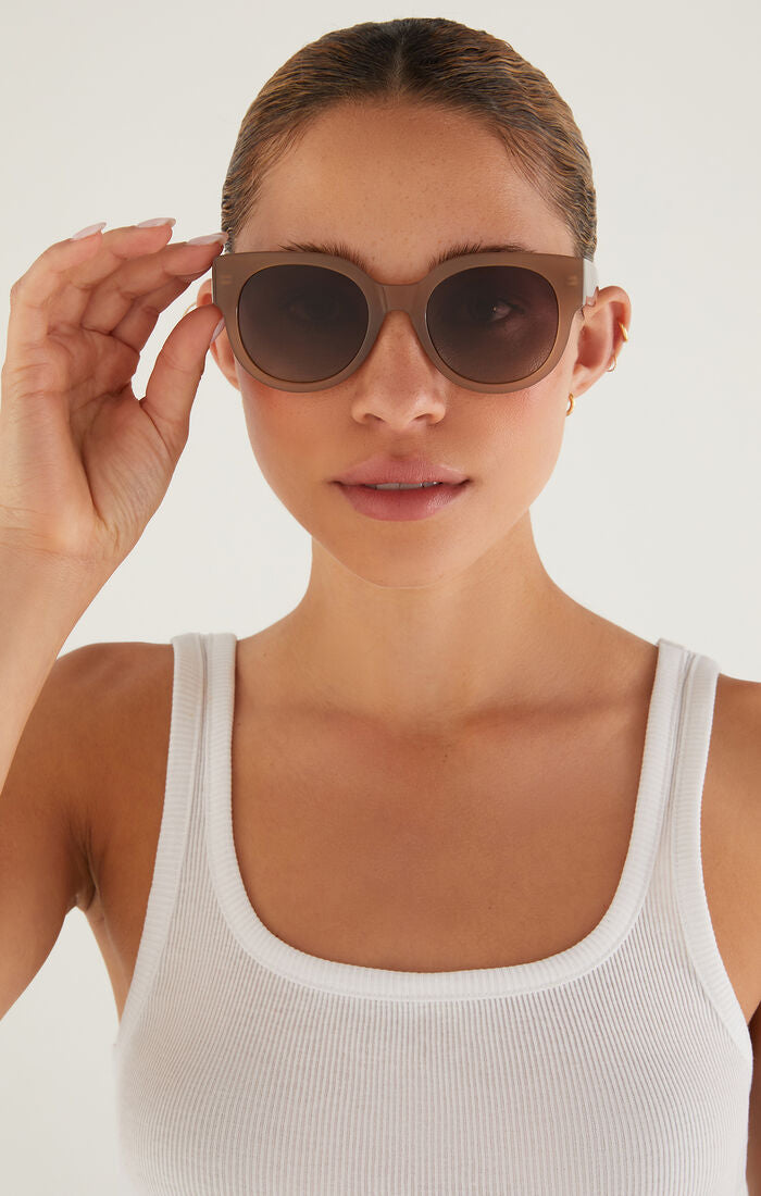 Lunch Date Sunglasses - Taupe-Gradient