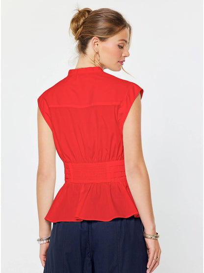 Red Bow Blouse