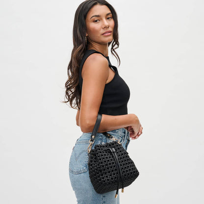 Black Essence Hand Woven Knot Crossbody