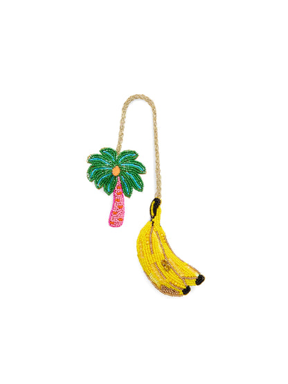 BANANA/PALM TREE BEADED BAG CHARM