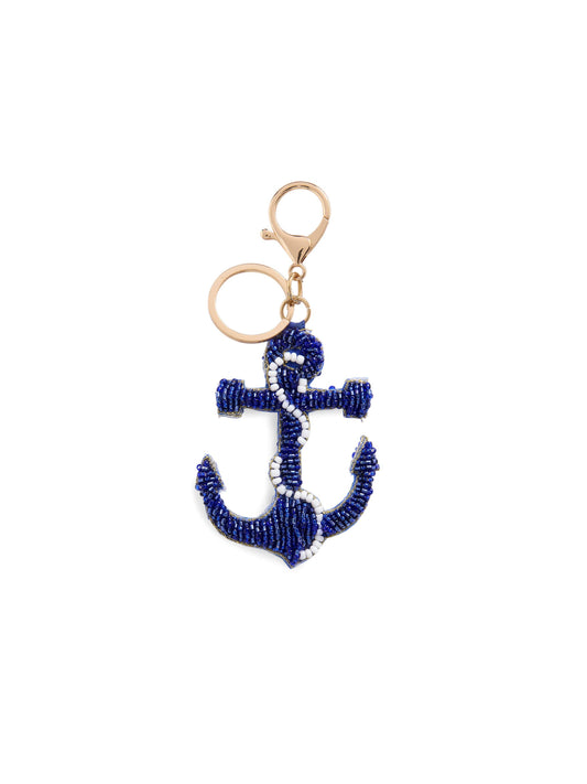Beaded Anchor Bag/Key Charm