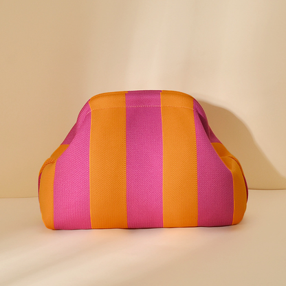 Blue Knit Clutch Bag Beach