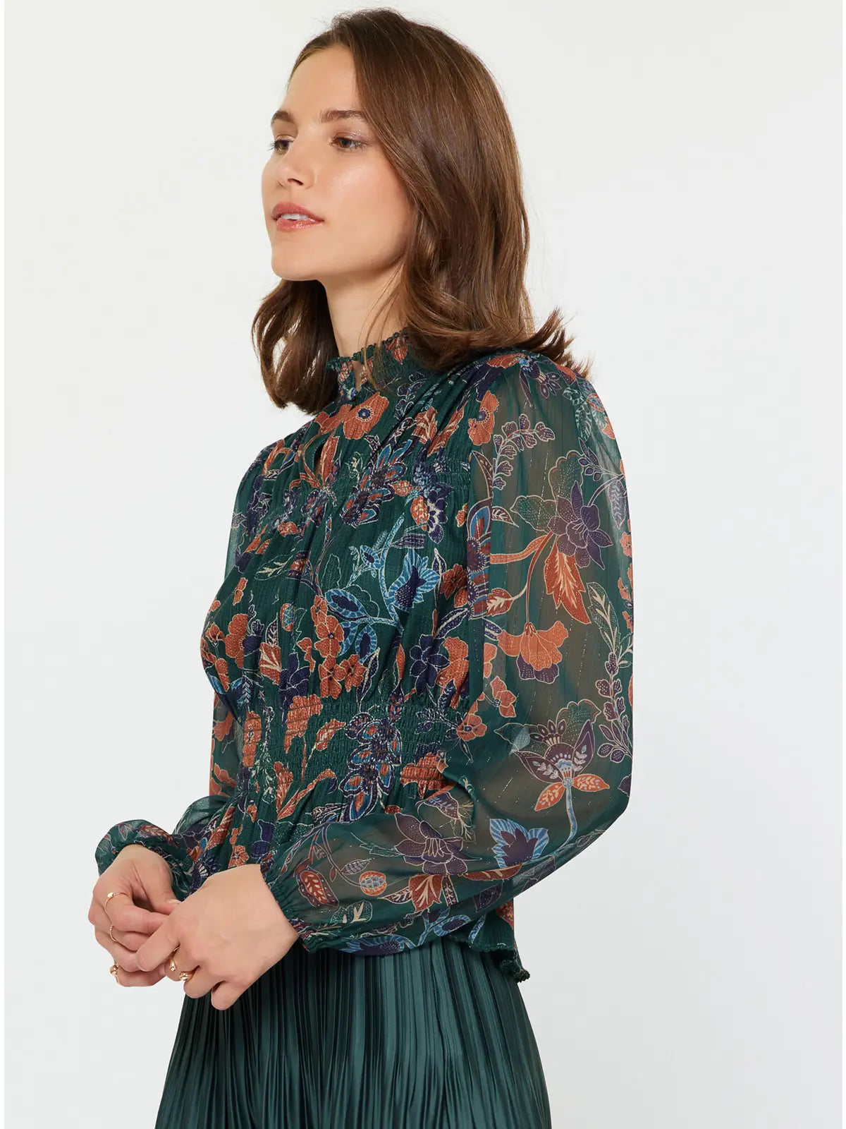 Floral Printed Peplum Top