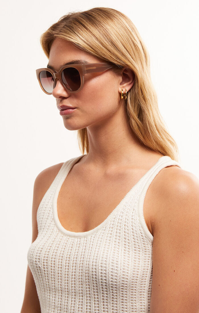Lunch Date Sunglasses - Taupe-Gradient