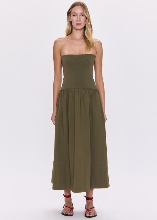 Mavo Tube Top Dress - Rich Olive