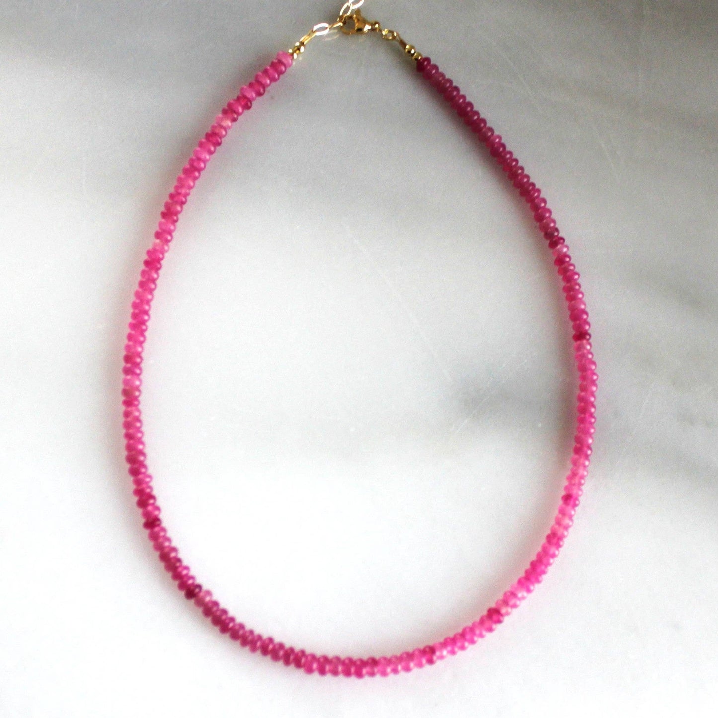 Fuchsia Beaded Necklace