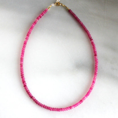 Fuchsia Beaded Necklace