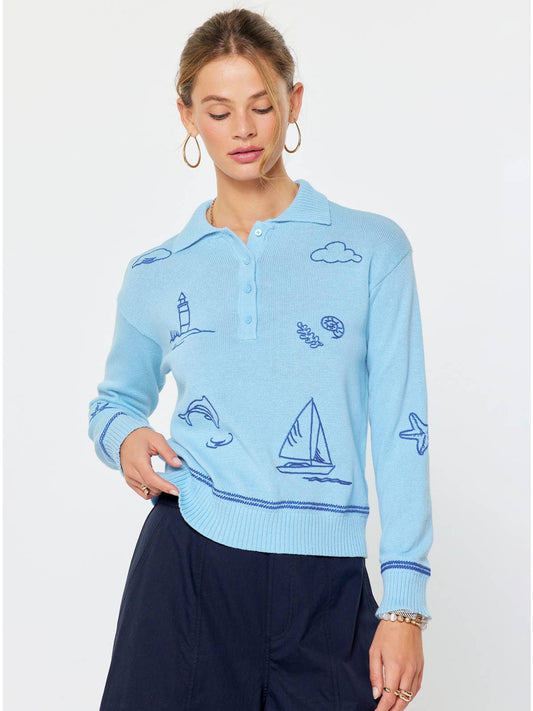 Sky Blue Nautical Sweater