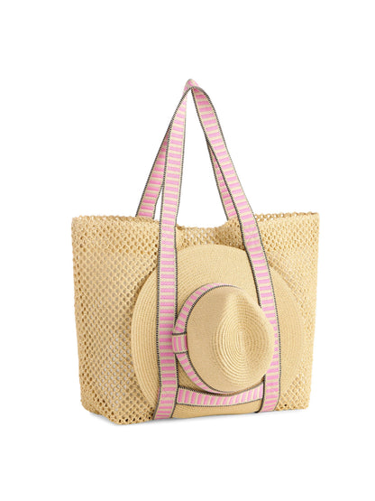 Pink Hat and Tote Set