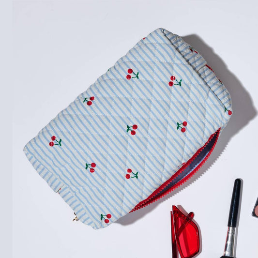 Blue Cherry Cosmetic & Travel Pouch