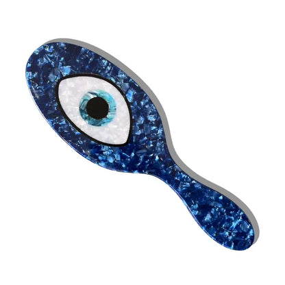 Hand-Painted Evil Eye Daily Hair Brush