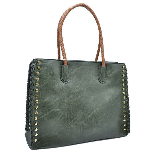 Olive Studded Bag