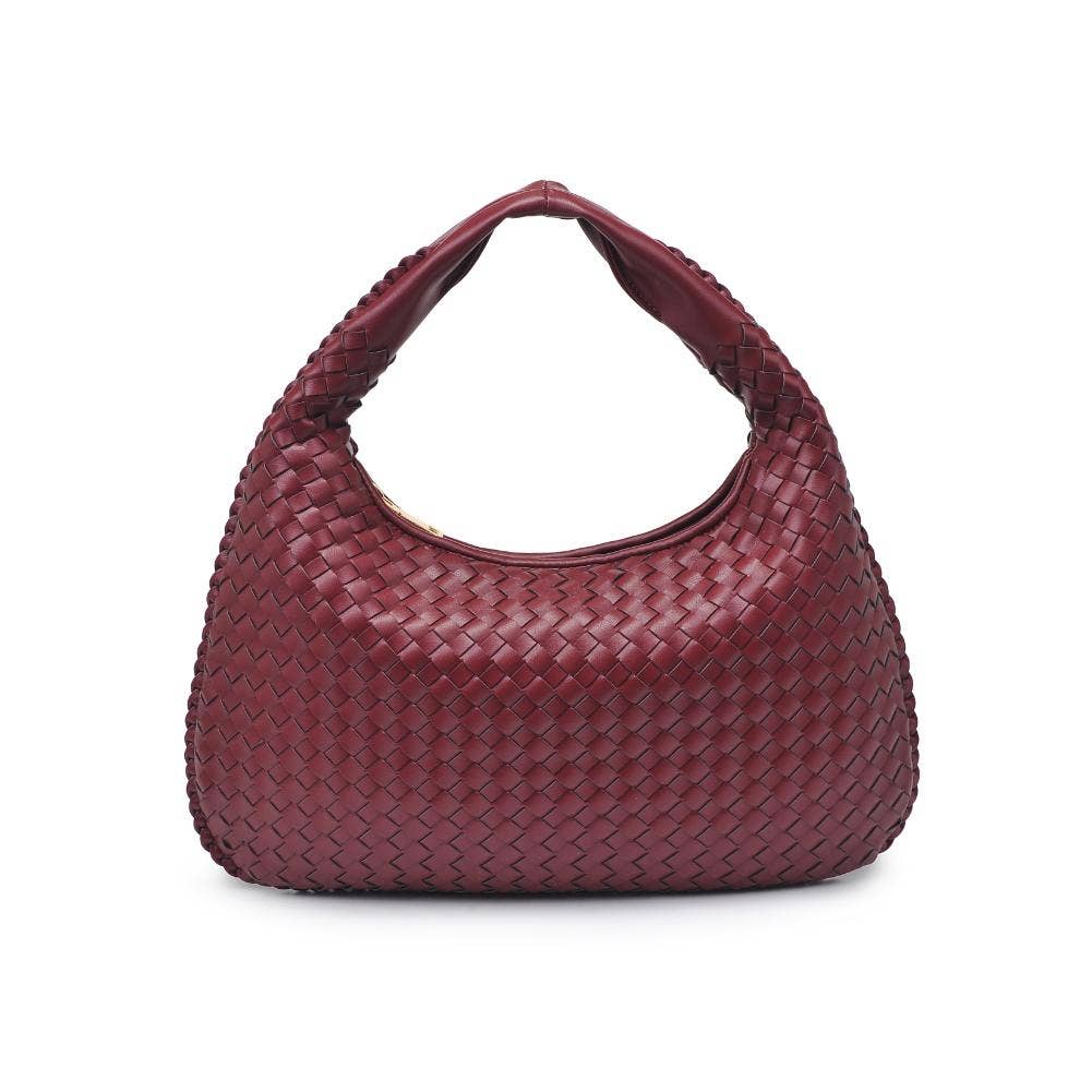 Adela Wine Woven Hobo