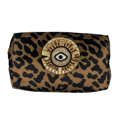 Leopard Print Makeup Bag & Sunray Pin