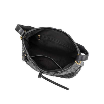 Black Recycled Vegan Leather Tote Bag