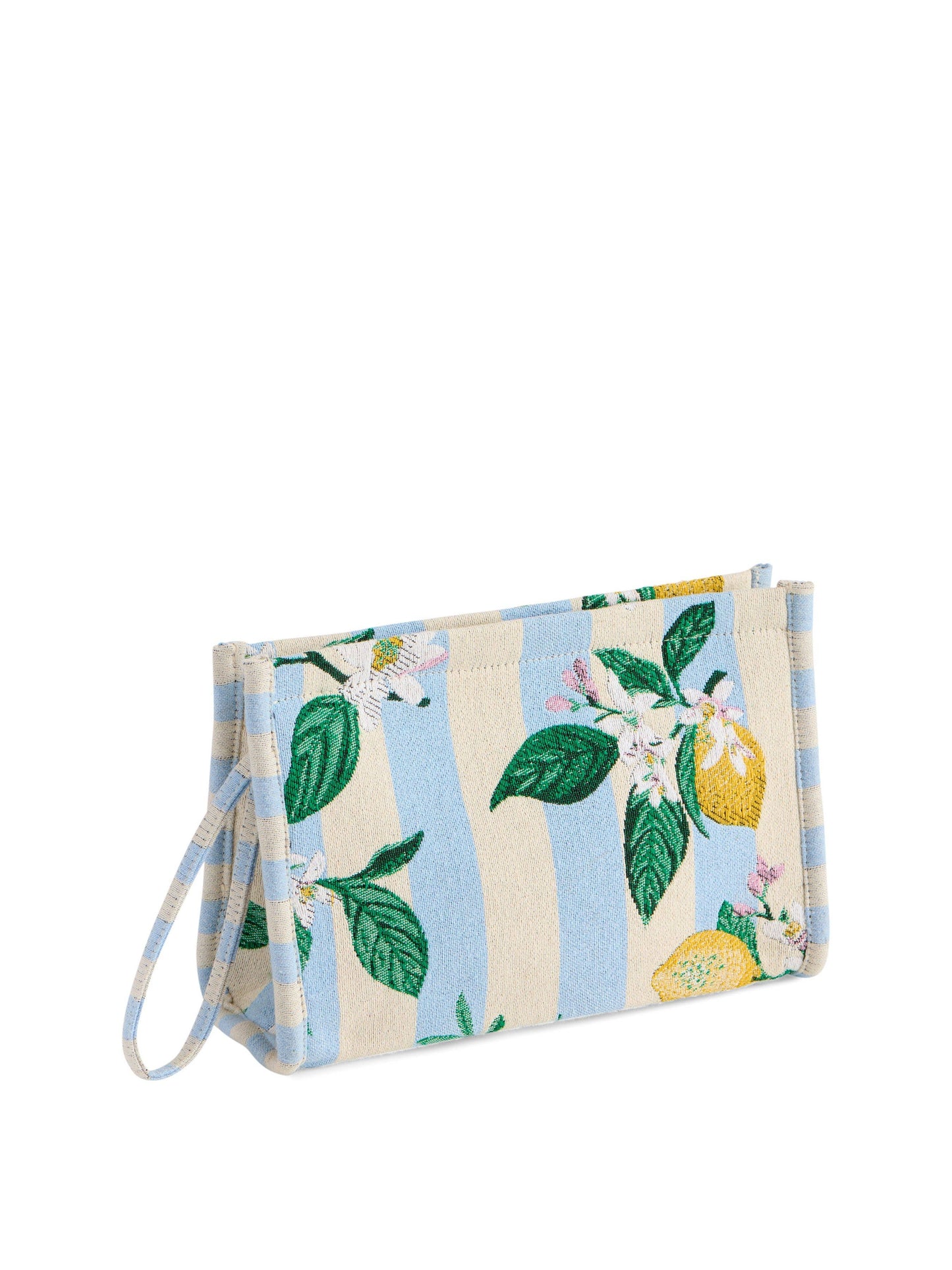 Jacquard Lemon Stripe Pouch