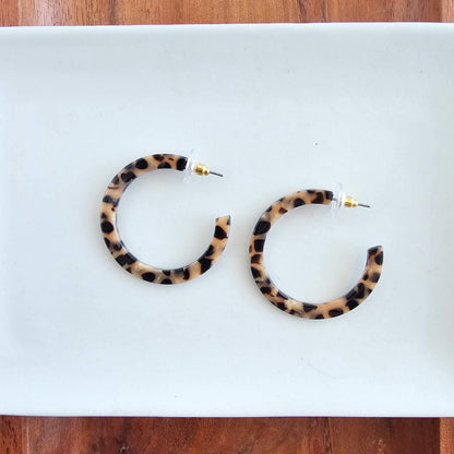 Tortoise Shell Hoops