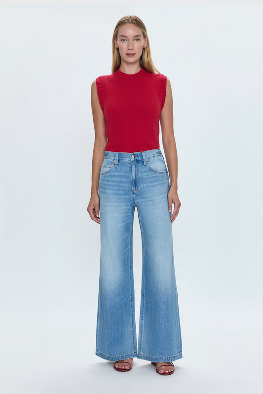 Jadyn Low Slung Palazzo Jeans - Major
