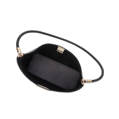 Black Vegan Leather Tote Bag