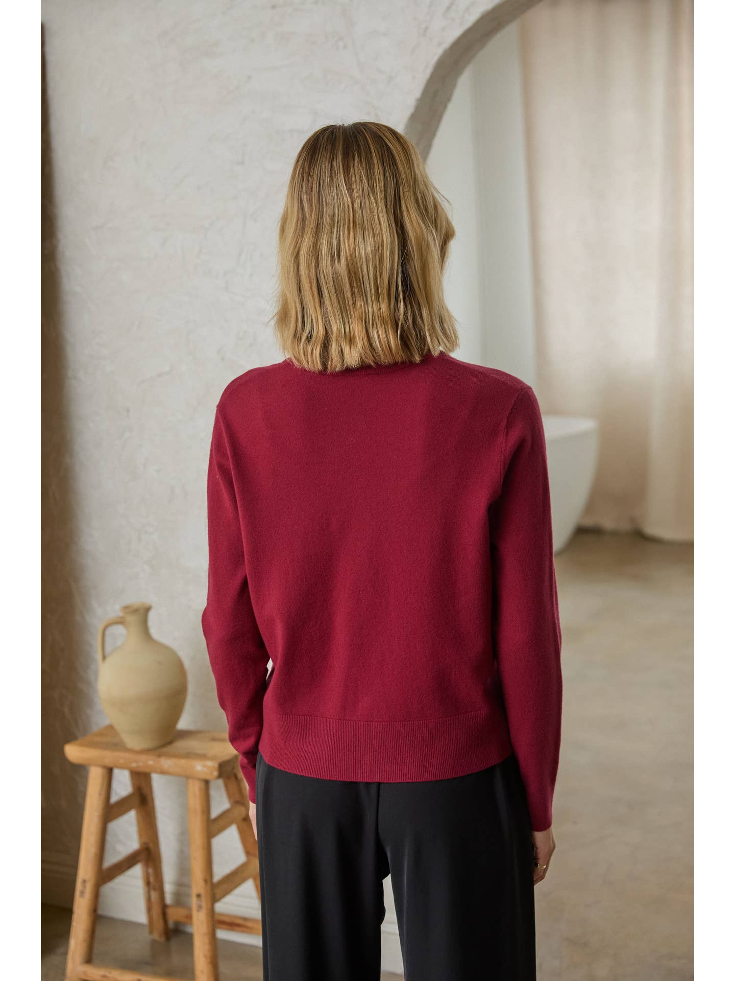 Burgundy Soft Knit Sweater