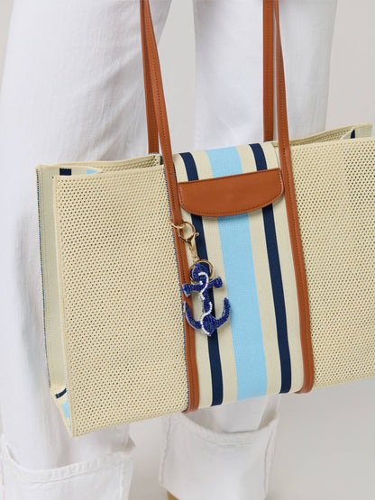 Beaded Anchor Bag/Key Charm