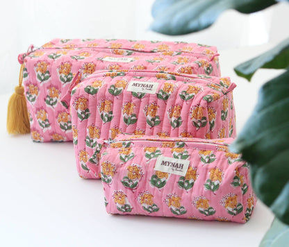 Set of 3 Bubblegum Print Travel Bag