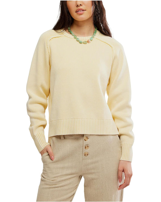 Yellow Spring Street Cotton Crewneck Sweater