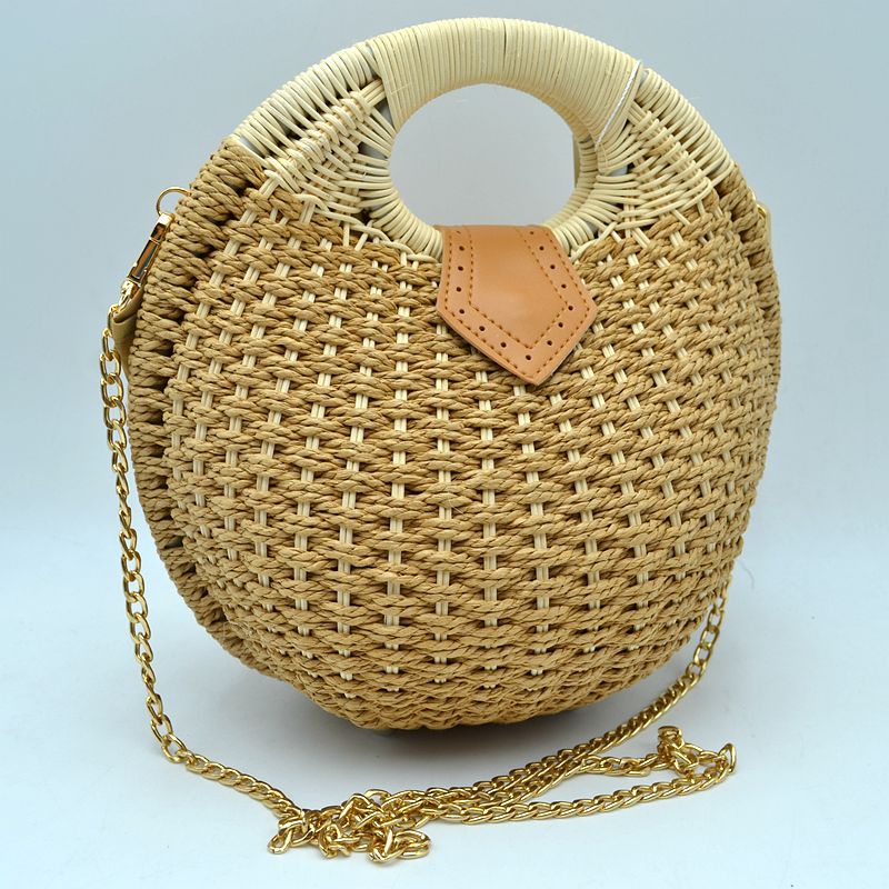 Tan Straw Bag